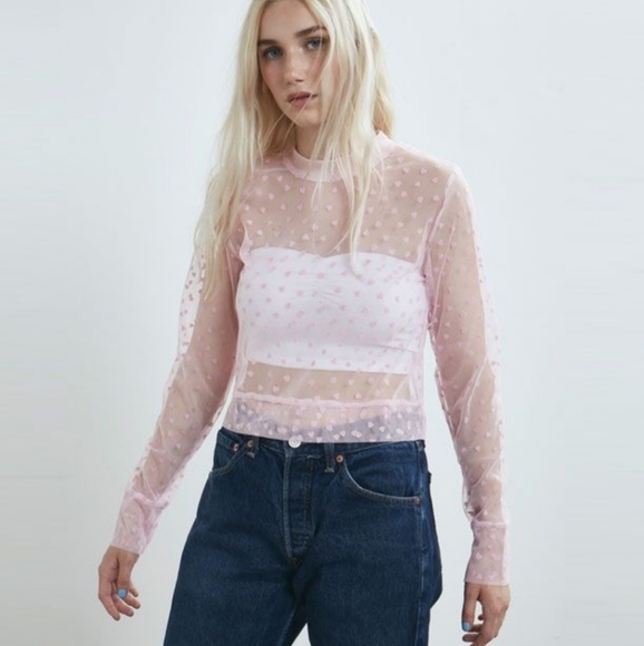 SOLD ON IG Sheer Heart Long Sleeve - Picture 2 of 5